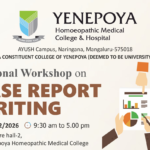 Participants attending the National Workshop on Case Report Writing at Mangalore, focused on medical research documentation and academic writing skills.