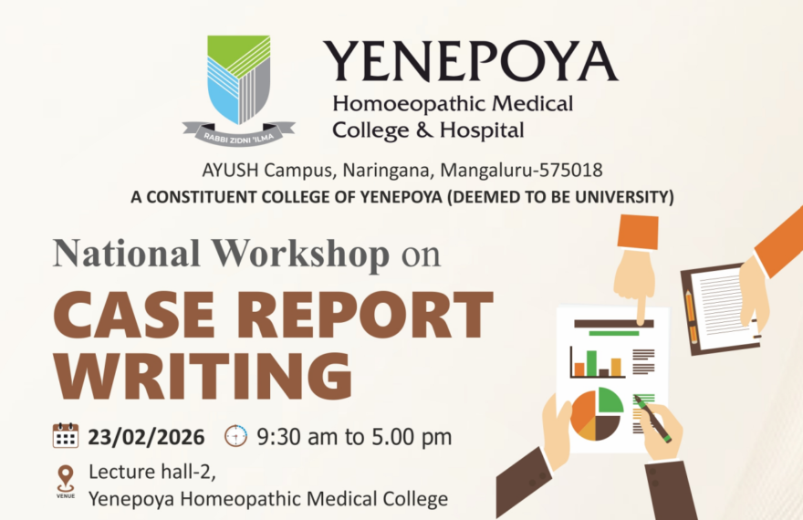 Participants attending the National Workshop on Case Report Writing at Mangalore, focused on medical research documentation and academic writing skills.