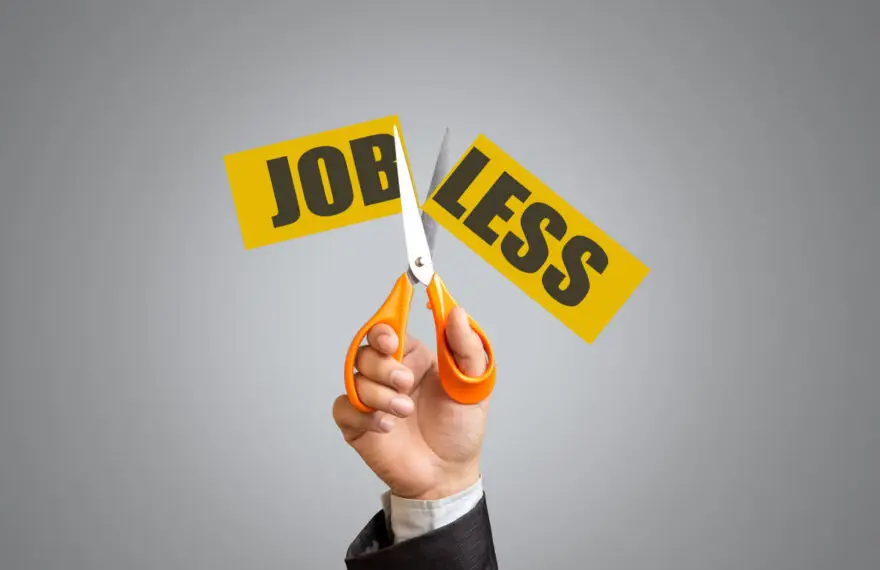 Job losses and vacant posts in AYUSH and homeopathy institutions highlighted by scissors cutting ‘Job Less’ sign