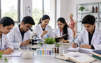 BHMS students conducting laboratory research while preparing research proposals for the CCRH STSH 2026 Short Term Studentship Programme.