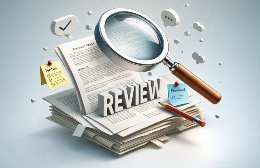 Student reviewing a research paper with notes and highlights step-by-step guide