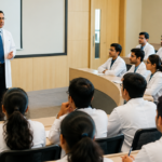 ESIC Mumbai Medical College faculty member delivering a lecture to medical students during a classroom session for the ESIC Recruitment 2026 announcement.