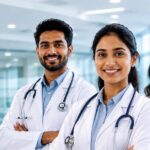 Professional doctors in a modern hospital representing the NEIAH Shillong Teaching Faculty Recruitment notification.