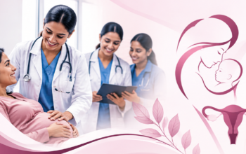 Doctors and pregnant woman representing Obstetrics and Gynaecology CME at GHMC Kozhikode